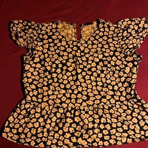 Who what west floral blouse